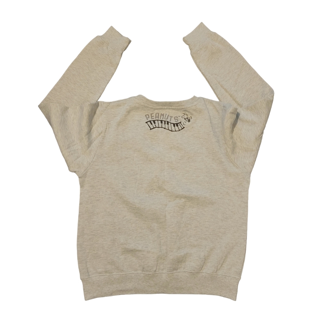 Vintage Y2K Peanuts SNOOPY Grey Crewneck Sweatshirt Sweater Size: M - Picture 2 of 4